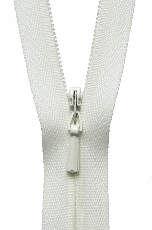 [YKK] Cream Concealed Zip - 56Cm