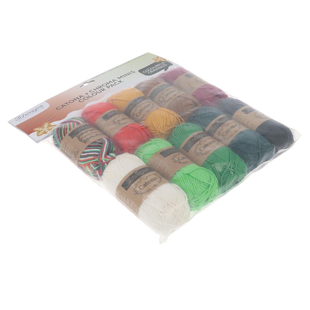 [Scheepjes] 24960 Catona and Chroma Colour Pack Tr. Yarn - 25g