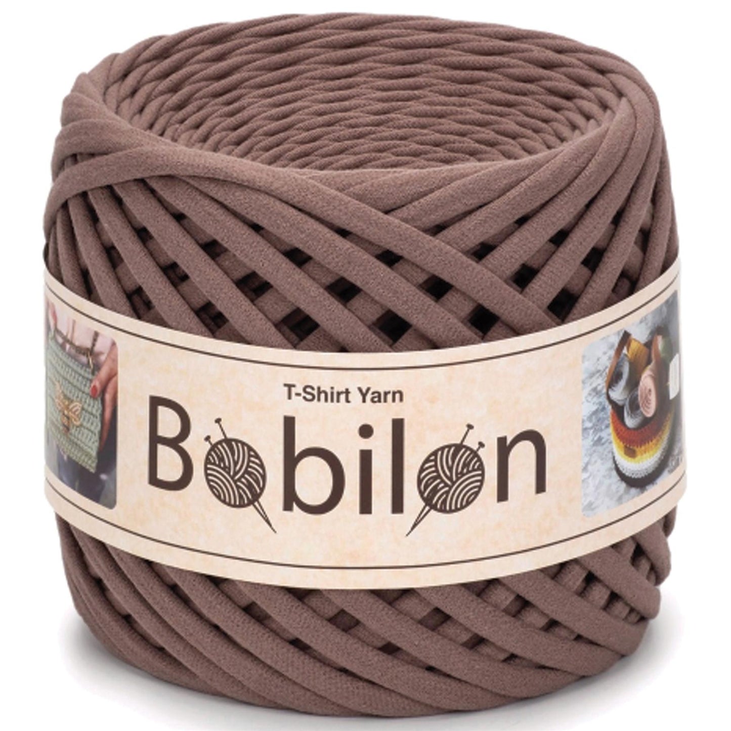 [Bobilon] Mini Cocoa Cotton T-Shirt Yarn - 100M, 5-7mm, 220g