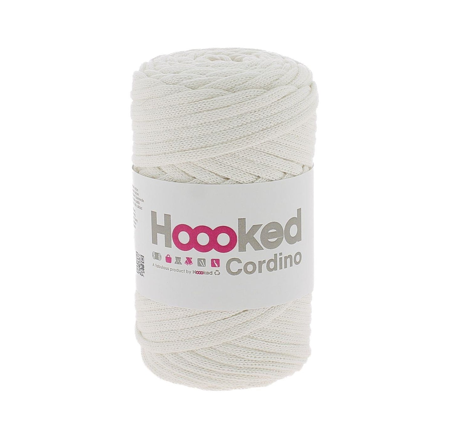 [Hoooked] CORD28 Cordino Pearl White Cotton Macrame Cord - 54M, 150g