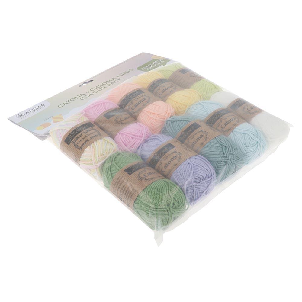[Scheepjes] 24962 Catona and Chroma Colour Pack Mix Yarn - 25g