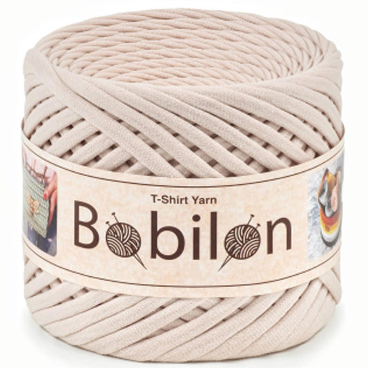 [Bobilon] Mini Ivory Cotton T-Shirt Yarn - 100M, 5-7mm, 220g