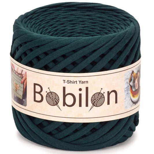 [Bobilon] Mini Ultramarine Green Cotton T-Shirt Yarn - 100M, 5-7mm, 220g