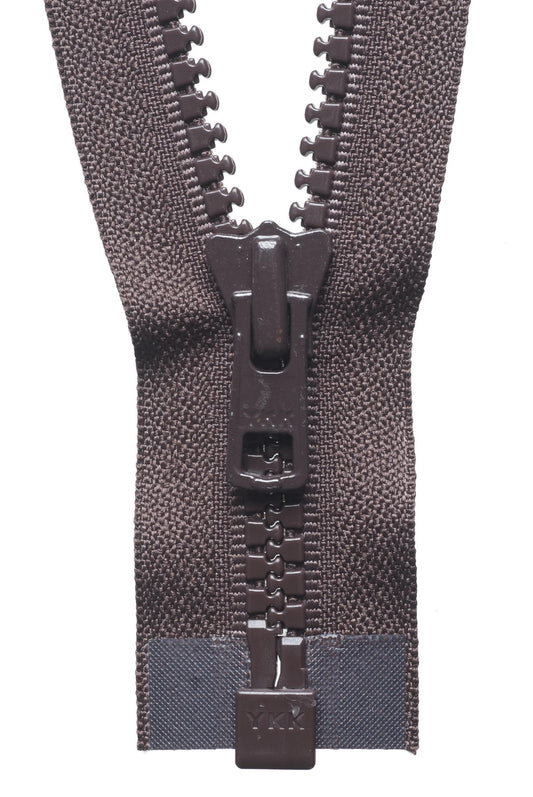 [YKK] Brown Vislon Heavyweight Open-End Zip - 81Cm