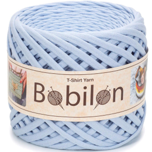 [Bobilon] Mini Sky Blue Cotton T-Shirt Yarn - 100M, 5-7mm, 220g