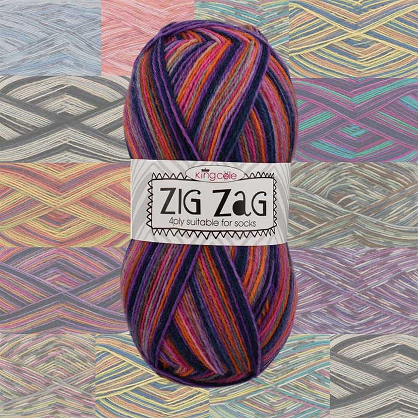 Zig Zag Yarn - 420m, 100g 4 Ply