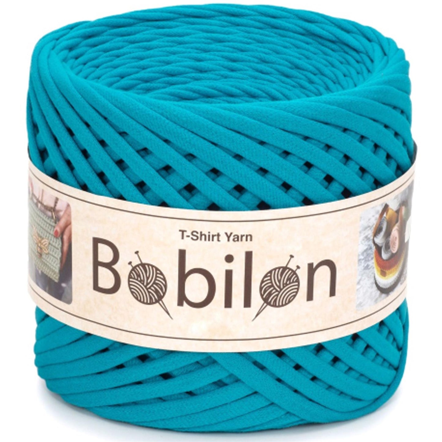 [Bobilon] Mini Blue Lagoon Cotton T-Shirt Yarn - 100M, 5-7mm, 220g