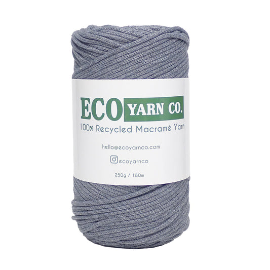 [Eco Yarn Co] Dark Grey Cotton/Polyester Macrame Yarn - 180M, 250g