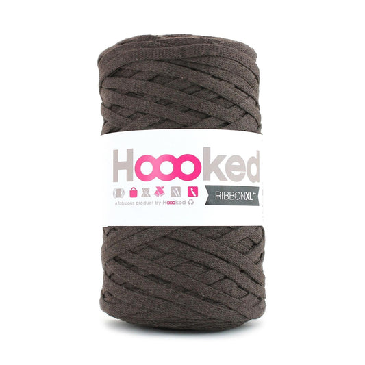 Hoooked RXL39 RibbonXL Tobacco Brown 0.8 Cotton T-Shirt Yarn - 120m (393.7'), 250g