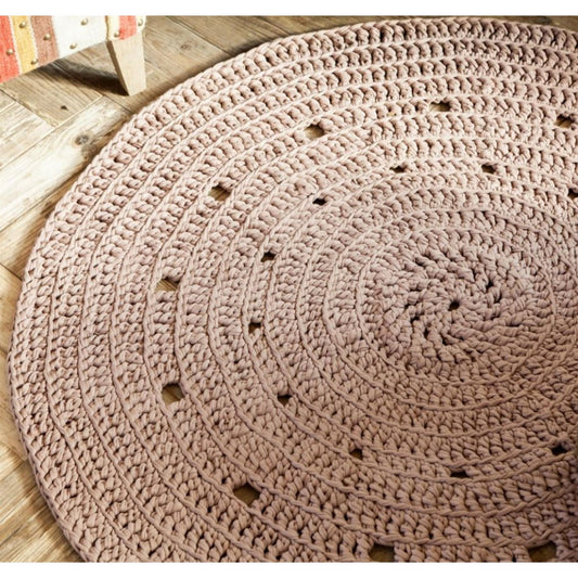 Hoooked Zpagetti off White Cotton Round Rug Crochet Kit