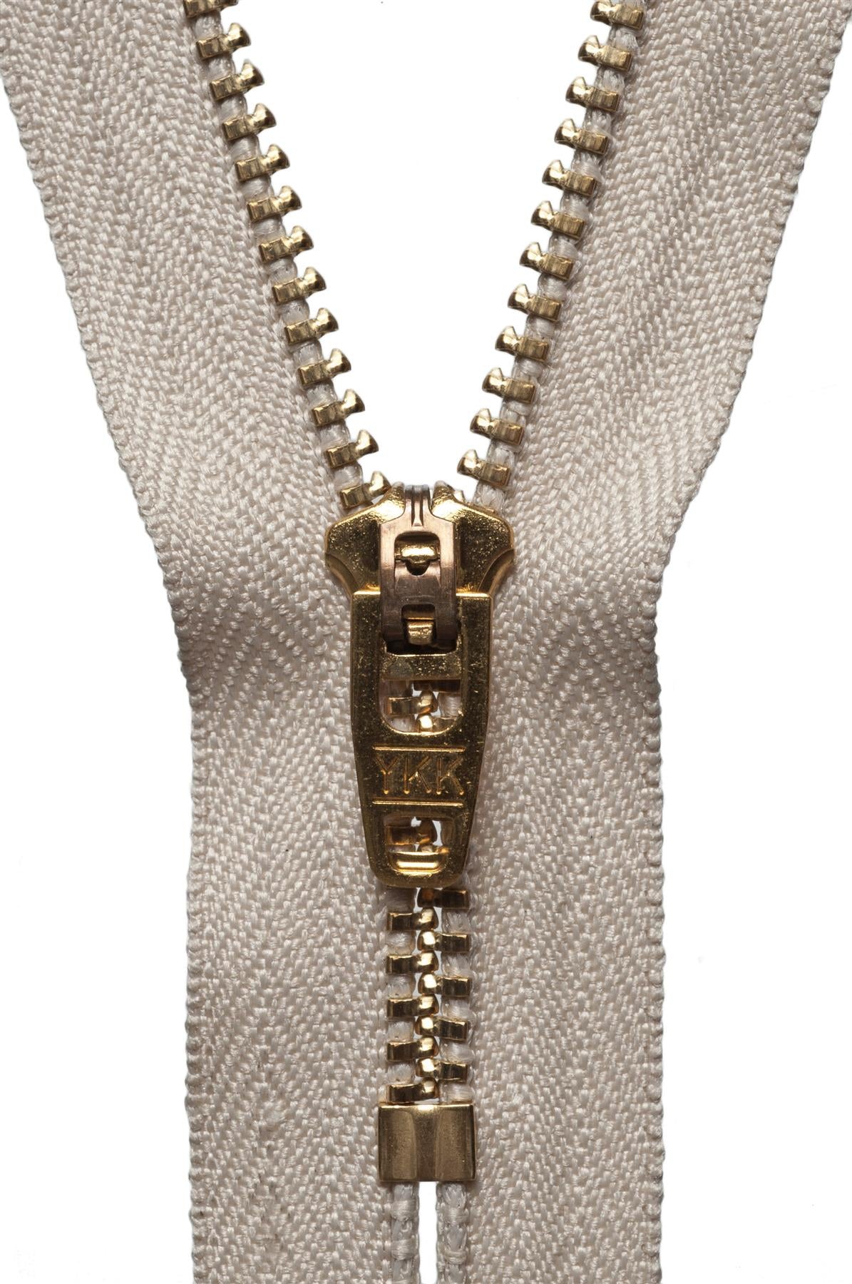 [YKK] Beige Brass Jeans Zip - 15Cm Or 5.90In