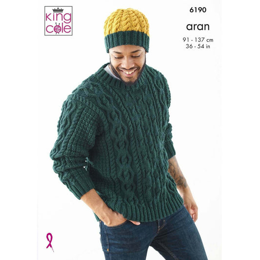 [King Cole] P6190 Pattern - Aran