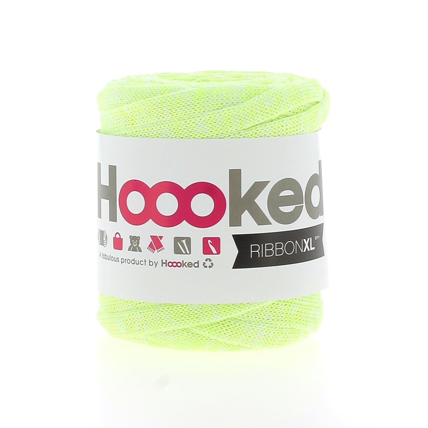 [Hoooked] RXLNEON2MINI RibbonXL Neon Laser Lemon Cotton Yarn - 28M, 80g