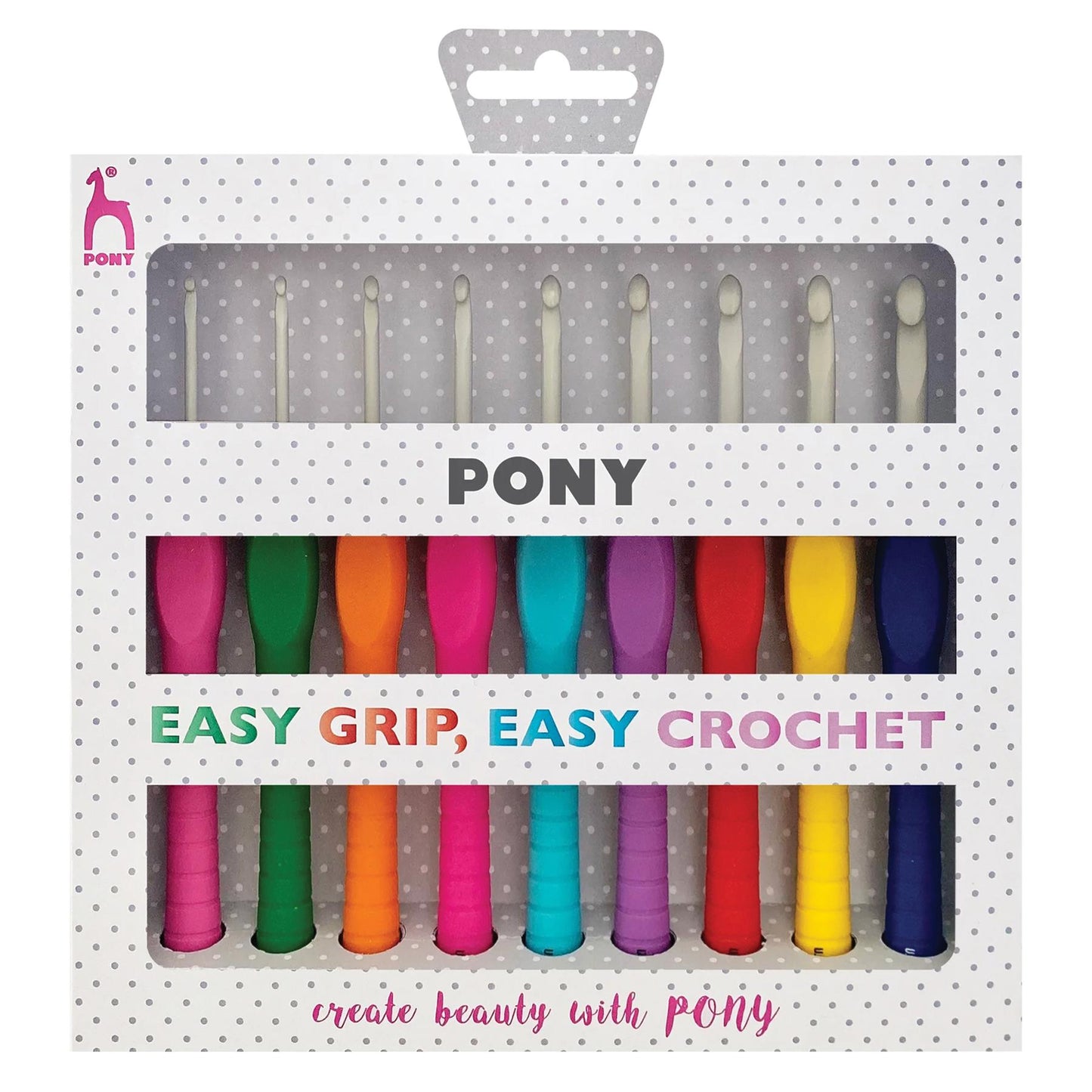 [Pony] Easy Grip: Crochet Hook Set: Set of 9