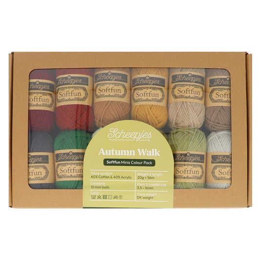 [Scheepjes] 24941 Softfun Colour Pack Autumn Walk Yarn - 20g