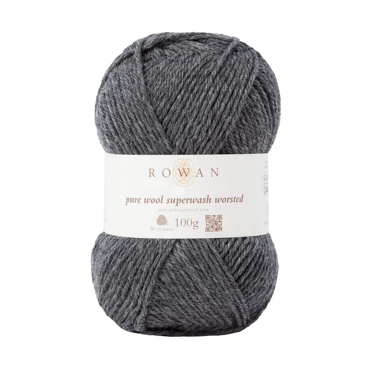 Pure Wool Superwash Worsted 100% Wool Yarn - 100g