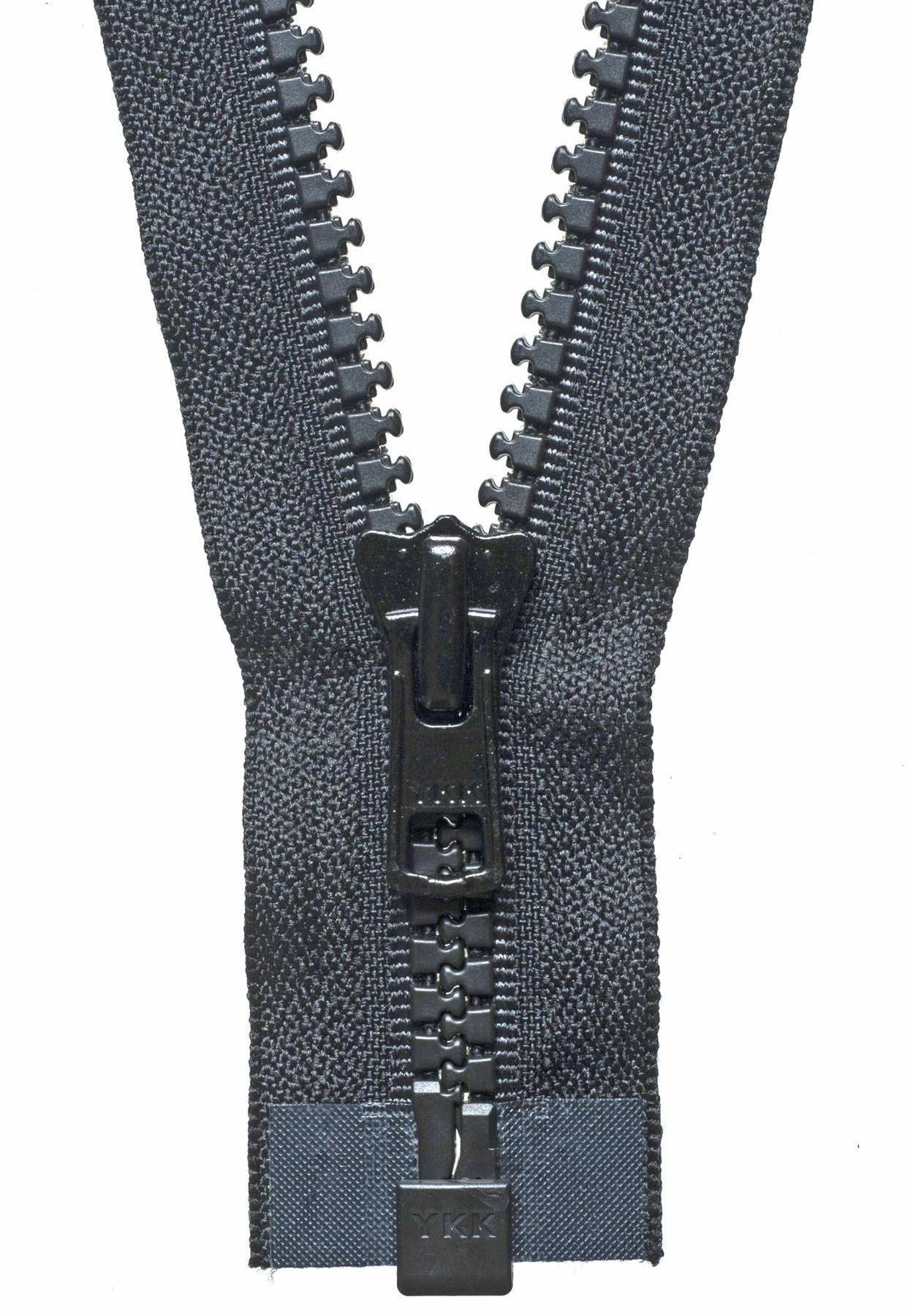 [YKK] Black Vislon Heavyweight Open-End Zip - 51Cm