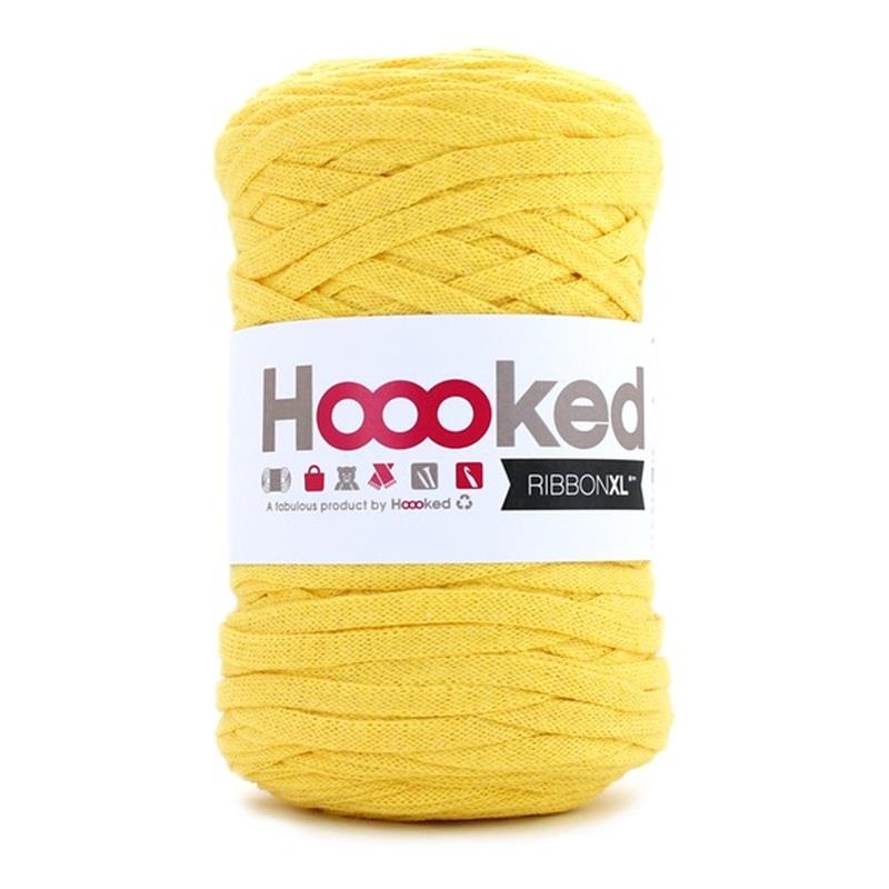 Hoooked RXL35 RibbonXL Lemon Yellow 0.8 Cotton T-Shirt Yarn - 120m (393.7'), 250g