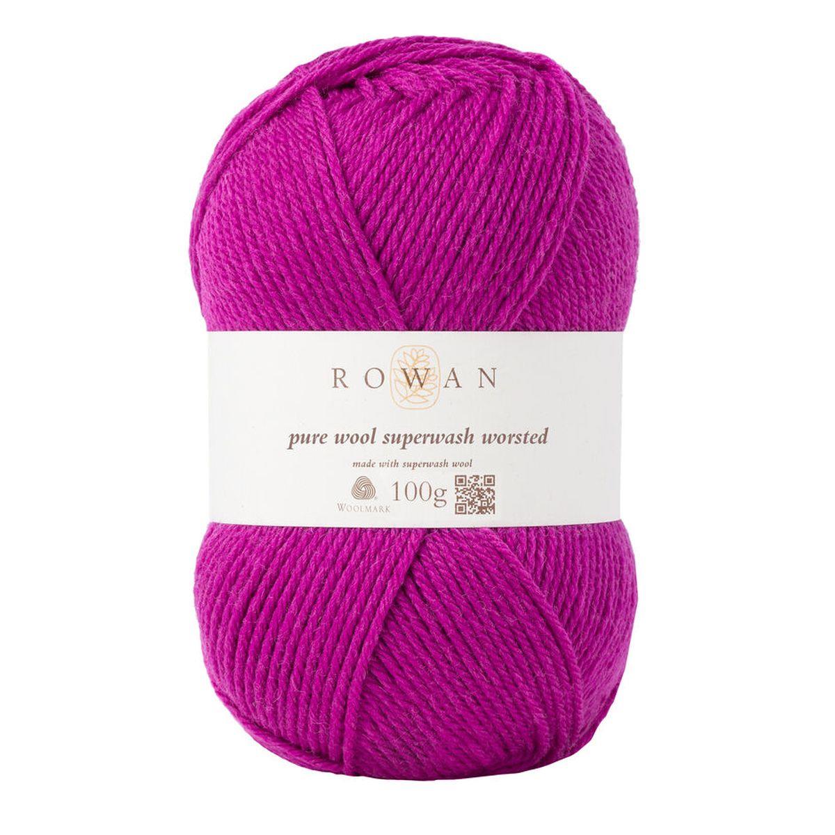 Pure Wool Superwash Worsted 100% Wool Yarn - 100g