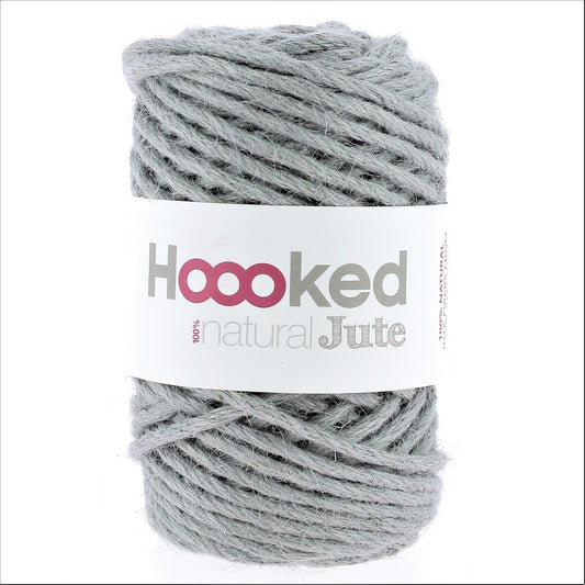 Hoooked Mist Grey Jute Cotton Yarn - 45m (147.6'), 300g