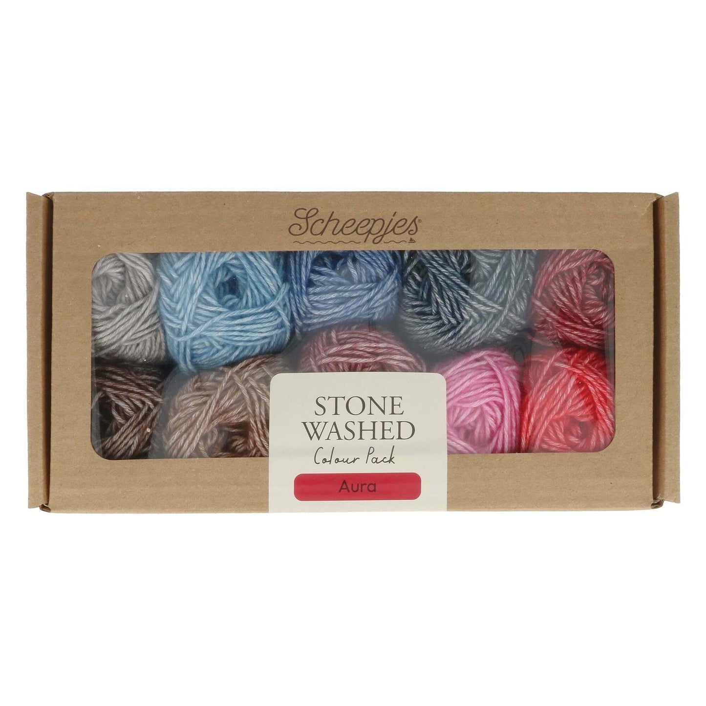 [Scheepjes] 24536 Stone Washed Colour Pack Aura Yarn - 25g