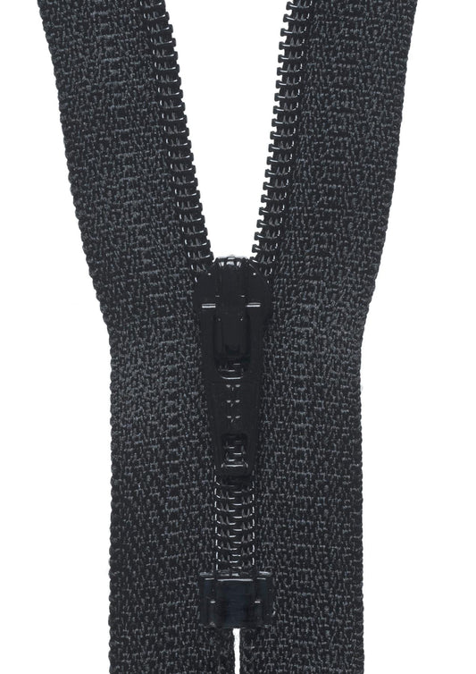 [YKK] Black Nylon Dress and Skirt Zip - 20Cm