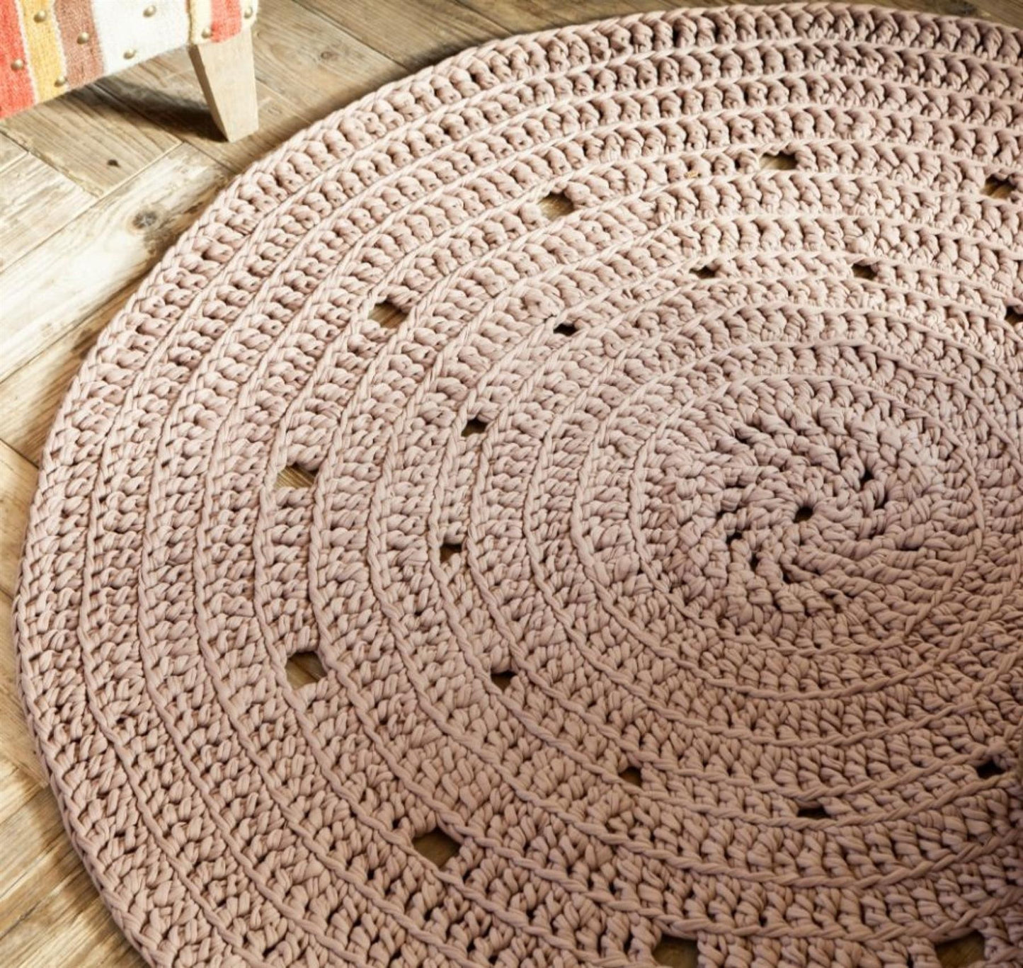 Hoooked Zpagetti Marsala Bordeaux Cotton Round Rug Crochet Kit