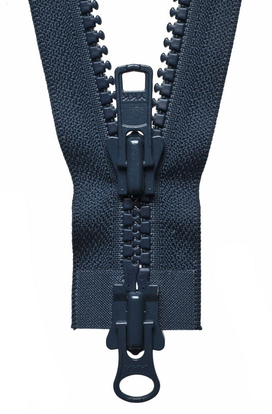 [YKK] Green Vislon Heavy Two-Way Open End Zip - 76Cm