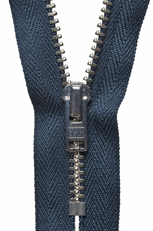 [YKK] Dark Navy Metal Trouser Zip - 15Cm Or 5.90In