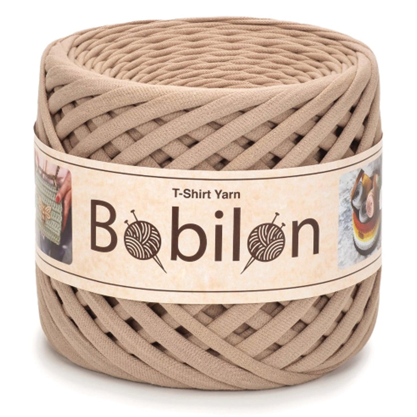[Bobilon] Medium Caramel Cotton T-Shirt Yarn - 100M, 7-9mm, 320g