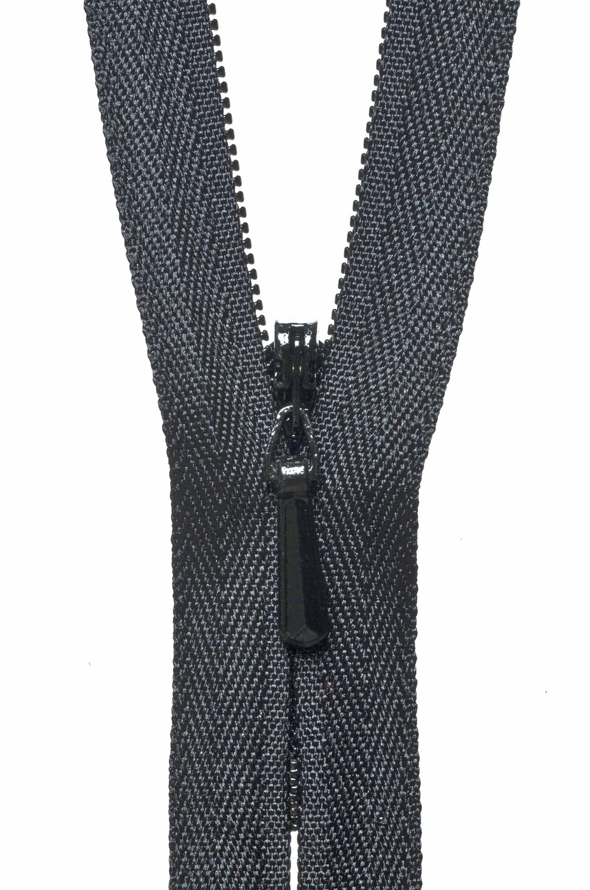 [YKK] Black Concealed Zip - 41Cm
