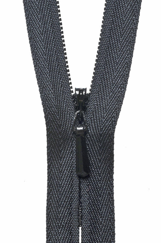 [YKK] Black Concealed Zip - 41Cm