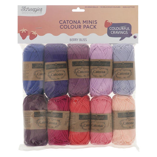 [Scheepjes] 24955 Catona Colour Pack Berry Bliss Yarn - 25g