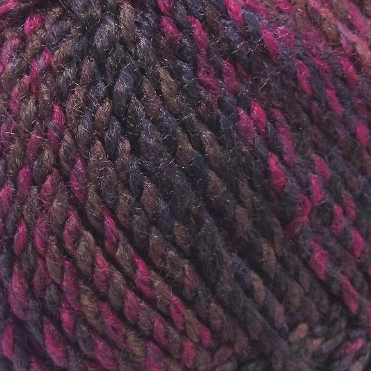[James C Brett] MC15 Marble Aubergine Mix 100% Premium Acrylic Yarn - 312M, 200g Chunky