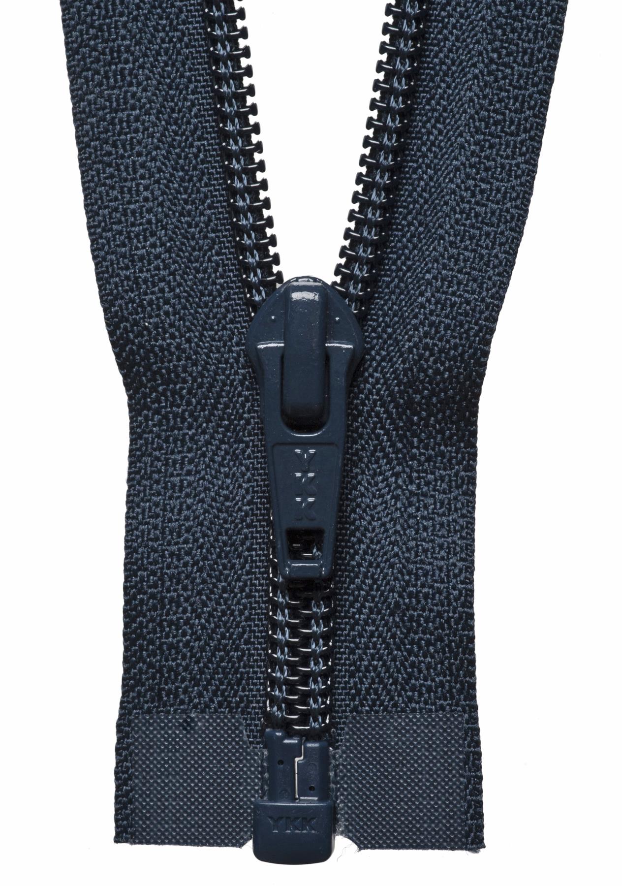 [YKK] Dark Navy Nylon Open End Zip - 76Cm