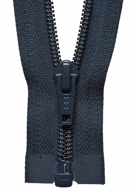 [YKK] Dark Navy Nylon Open End Zip - 76Cm