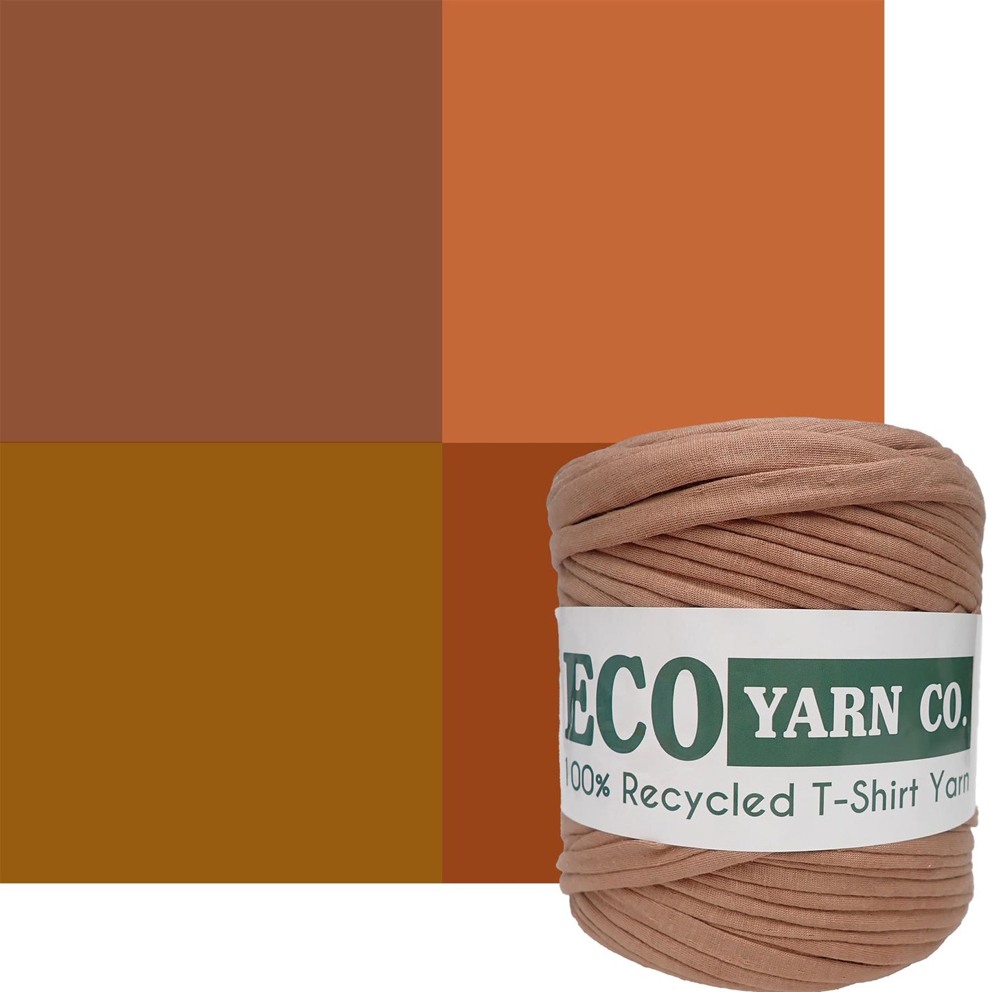 [Eco Yarn Co] Light Brown Cotton T-Shirt Yarn - 120M, 700g
