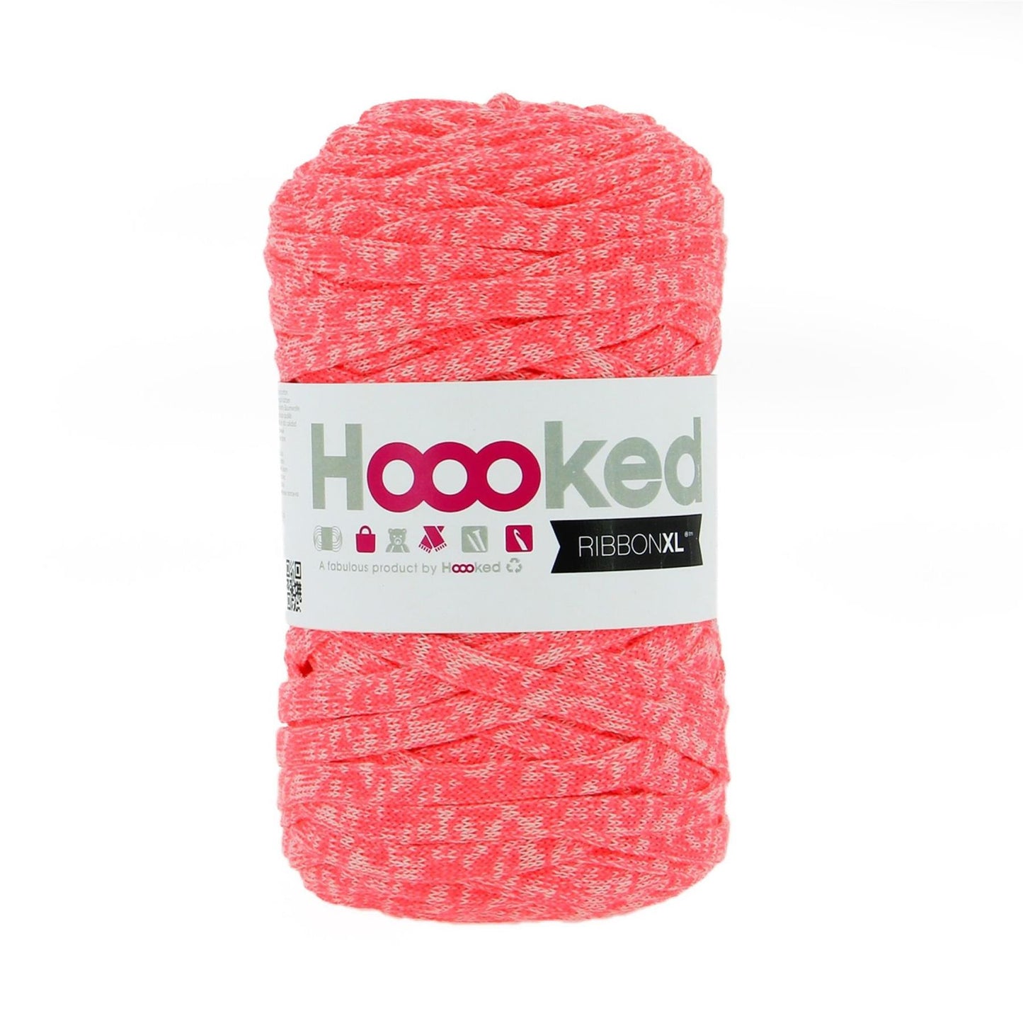 [Hoooked] RXL NEON 4 RibbonXL Neon Radical Rose Cotton Yarn - 120M, 250g