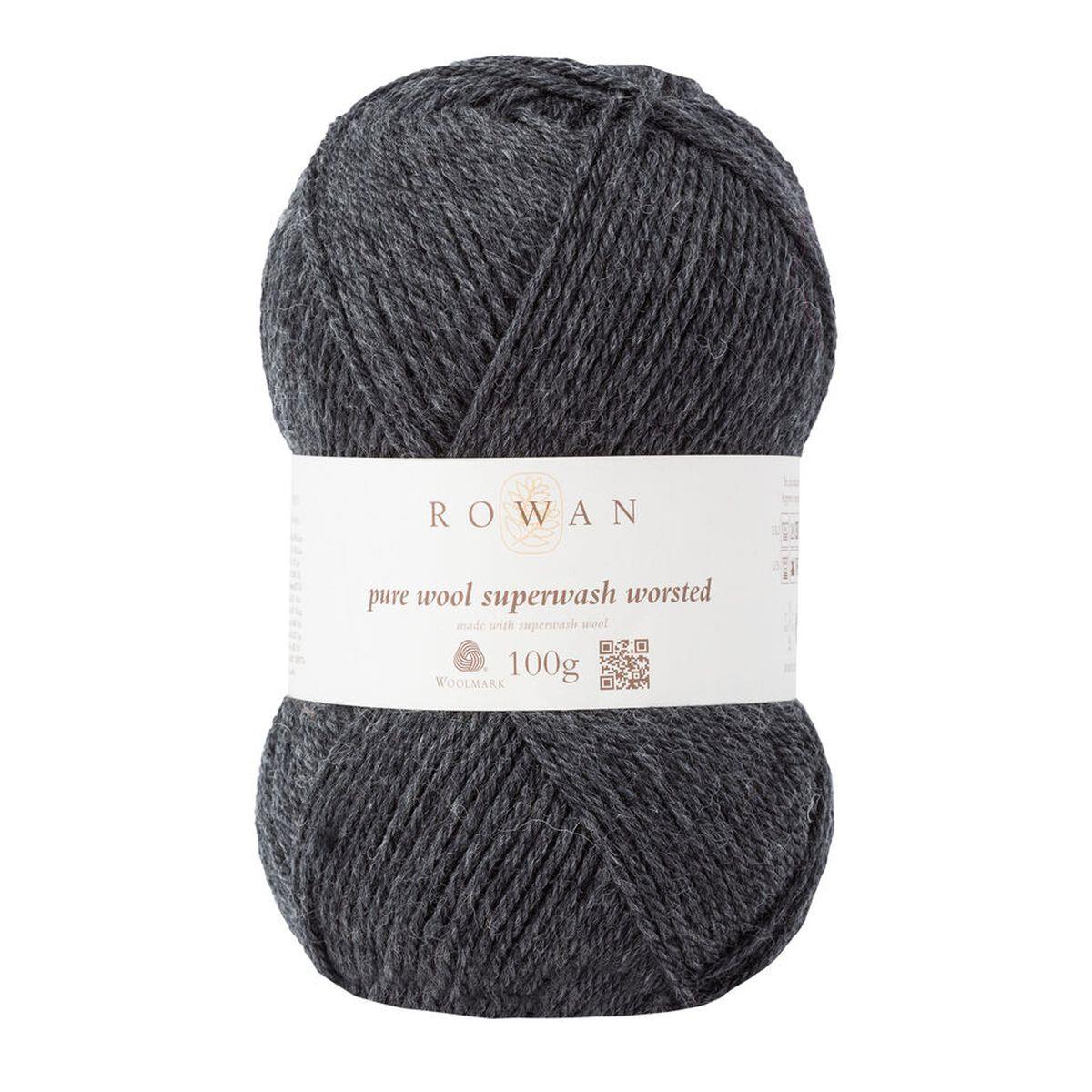 Pure Wool Superwash Worsted 100% Wool Yarn - 100g