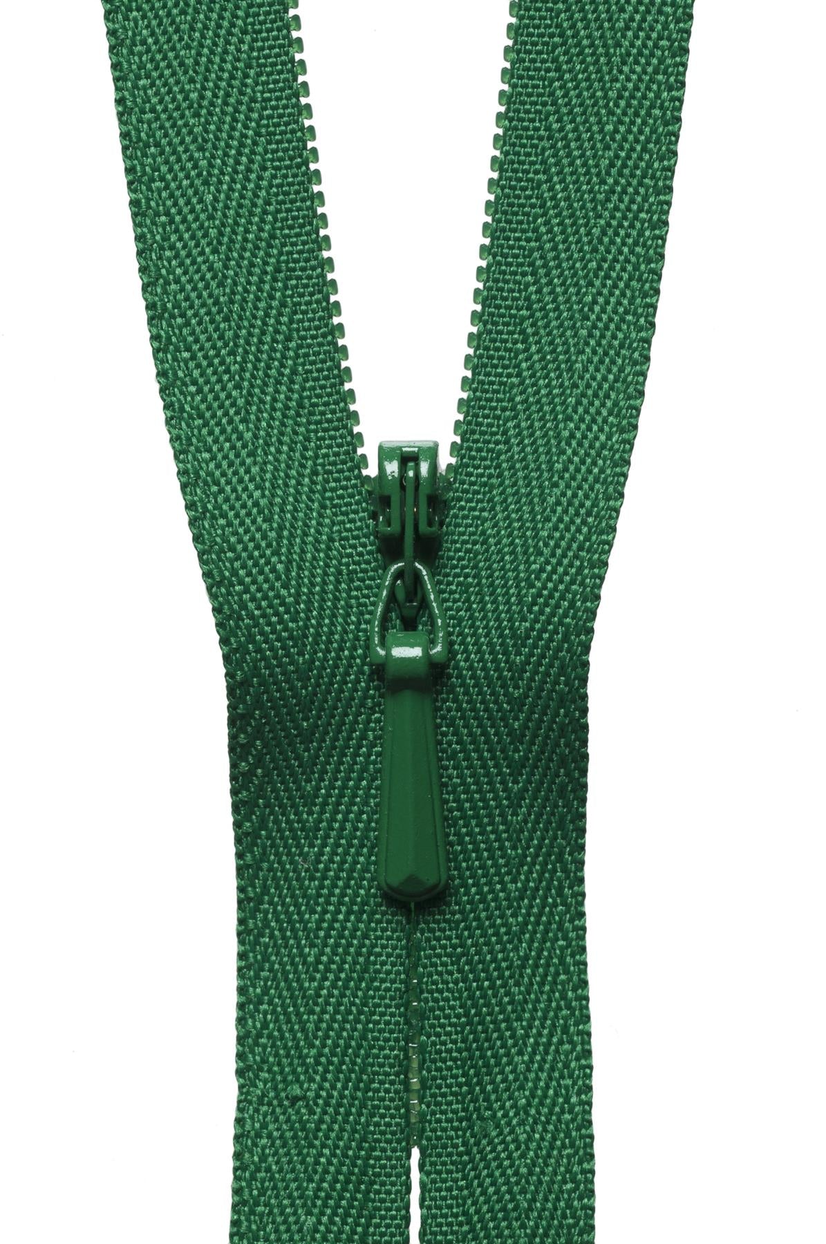 [YKK] Bottle Green Concealed Zip - 56Cm