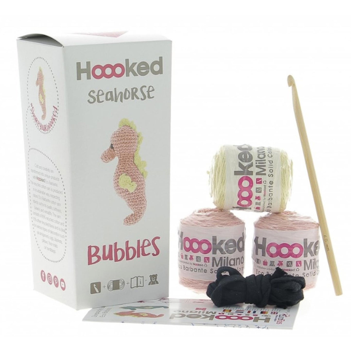 [Hoooked] PAK136700 Eco Barbante Milano Apricot Cotton Seahorse Crochet Amigurumi Kit