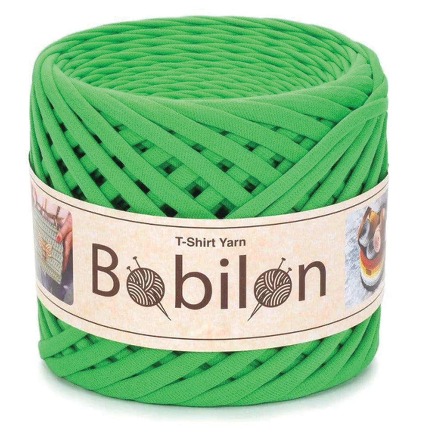 [Bobilon] Micro Green Apple Cotton T-Shirt Yarn - 100M, 3-5mm, 200g