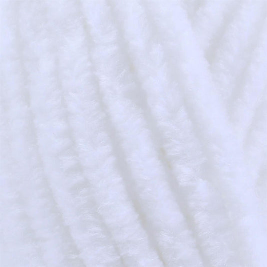 [James C Brett] B1 Flutterby White 100% Supersoft Polyester Yarn - 175M, 100g Chunky