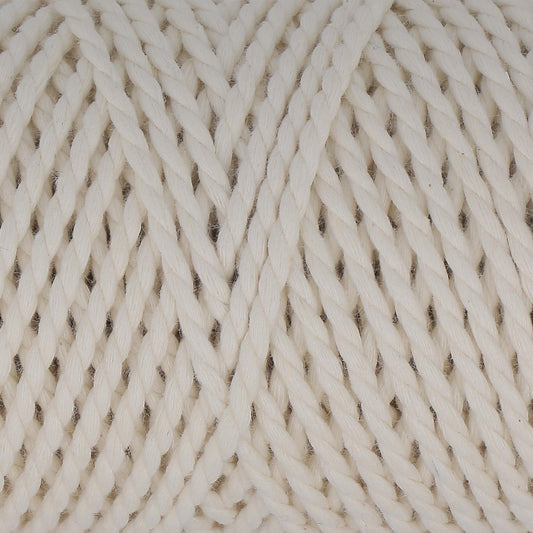 [King Cole] 2295142 Macrame King Cotton Creamy Cream Yarn - 40M, 200g Novelty