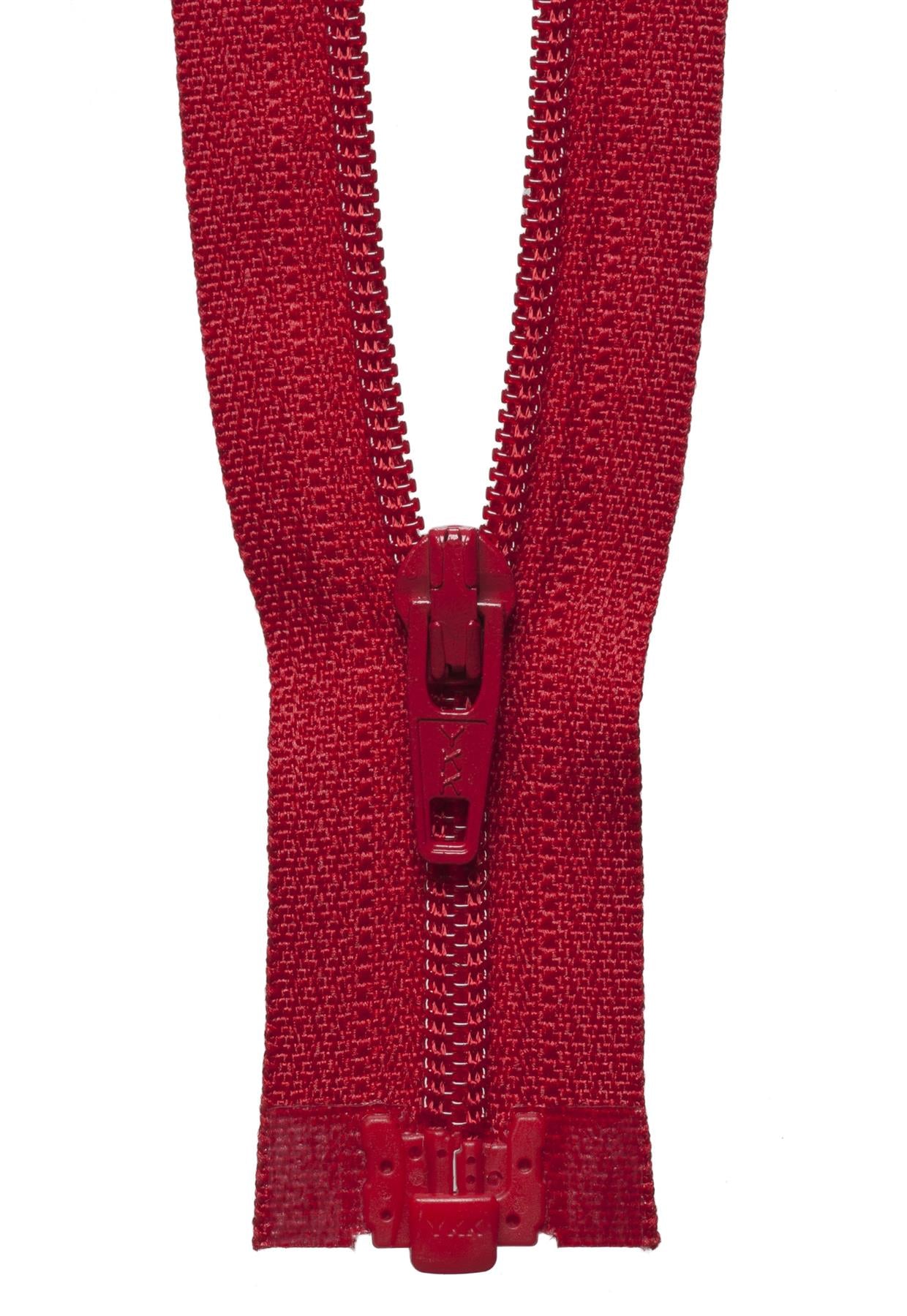 [YKK] Red Light-Weight Open End Zip - 25Cm