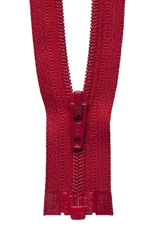 [YKK] Red Light-Weight Open End Zip - 25Cm