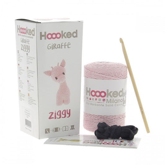 Hoooked Eco Barbante Milano Blossom Cotton Giraffe Ziggy Crochet Amigurumi Kit