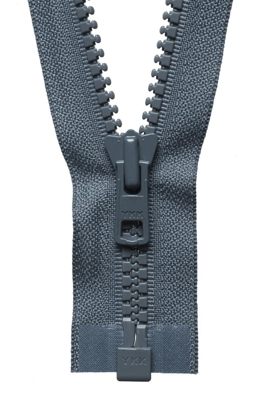 [YKK] Dark Grey Vislon Heavyweight Open-End Zip - 71Cm
