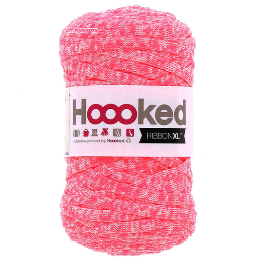 [Hoooked] RXL NEON 4 RibbonXL Neon Radical Rose Cotton Yarn - 120M, 250g