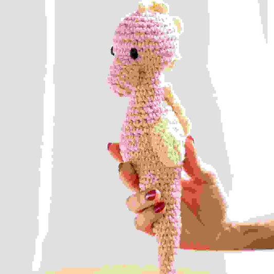 [Hoooked] PAK136700 Eco Barbante Milano Apricot Cotton Seahorse Crochet Amigurumi Kit
